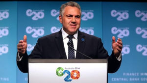 Joe Hockey at the meeting of the G20 finance ministers Photo: cairnspost.com.au