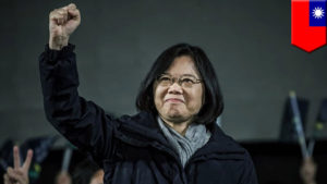 Victorious Tsai Ing-wen Photo: youtube.com